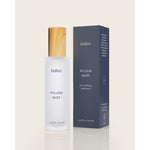Load image into Gallery viewer, Bottle of Baloo Pillow mist in a frosted glass next to the blue product box.