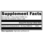 Load image into Gallery viewer, d3-liquid-203-fl-oz supplement details. For any questions contact us at contact@goldenhealthquest.com