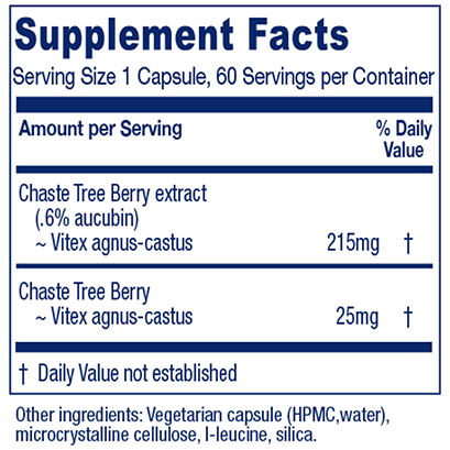 Chaste Tree Berry 60 Capsules