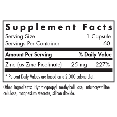 Zinc Picolinate 60 Capsules