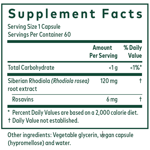 Rhodiola 60 Capsules