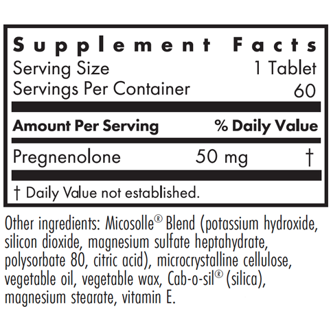 Pregnenolone 50 mg 60 Tablets