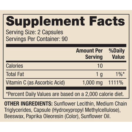 Liposomal Vitamin C 180 Capsules