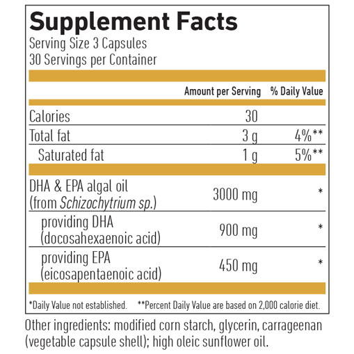 Omega 3 Vegan DHA & EPA 450 GOLD 90 Capsules