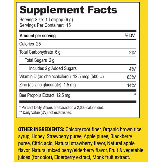 Kid's Throat Soothing 15 Lollipops