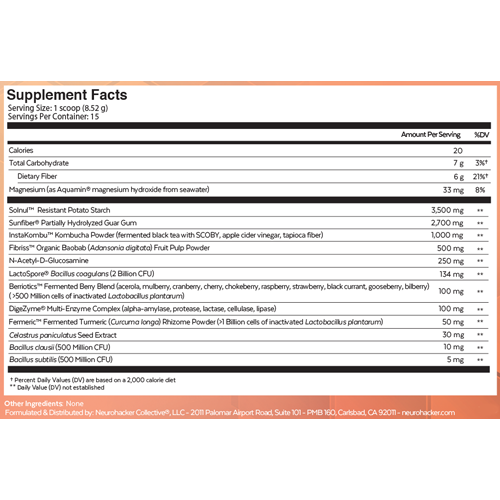 Qualia Synbiotic 15 Servings