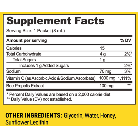 Propolis + Vitamin C 12 Packets