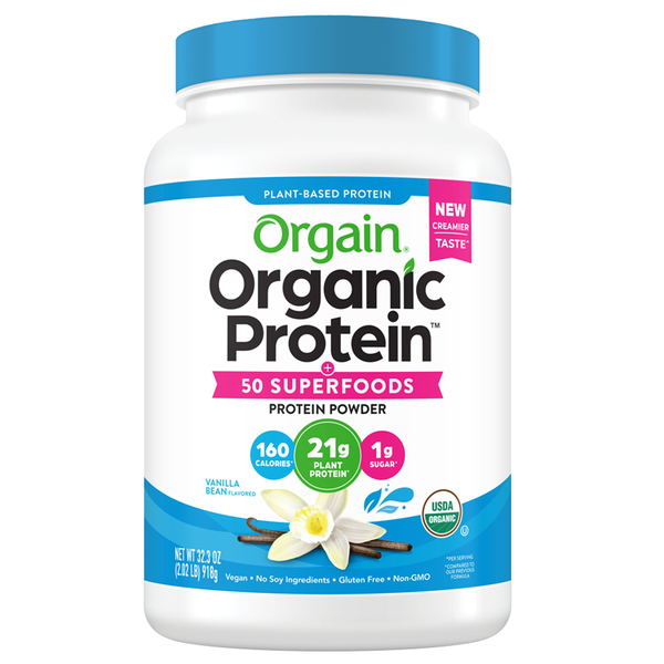 Organic Protein + Superfoods Protein Powder Plant Based Vanilla Bean 18 Servings