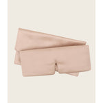 Load image into Gallery viewer, A silk sleep mask flatlay on a white background with the silky pouch behind it [44377020825819]
