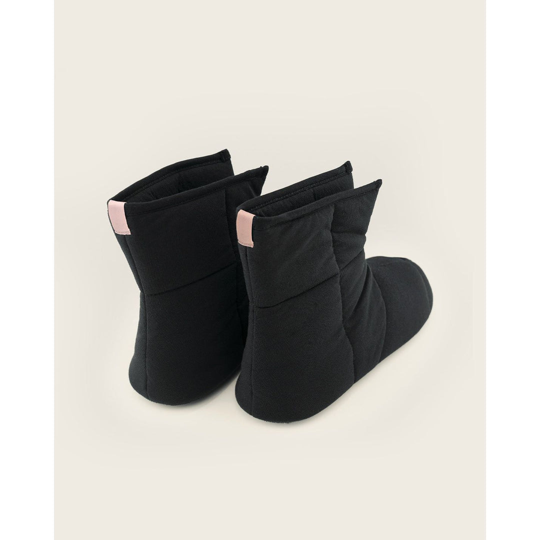 A back detail view of the cloud bootie in black [43579501215963, 43579501248731, 43579501281499, 43579501314267]