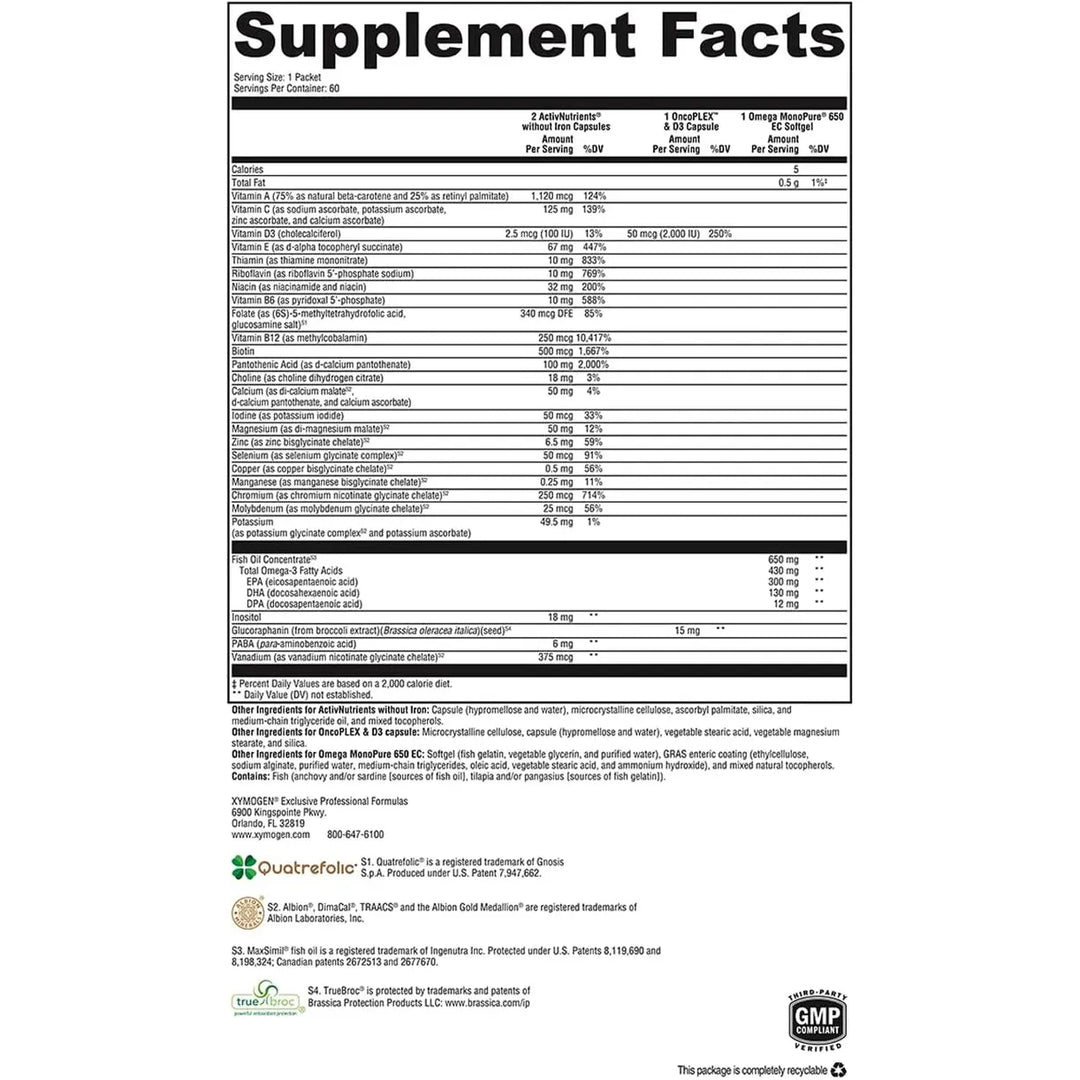 ActivEssentials™ with OncoPLEX™ & D3 60 Packets