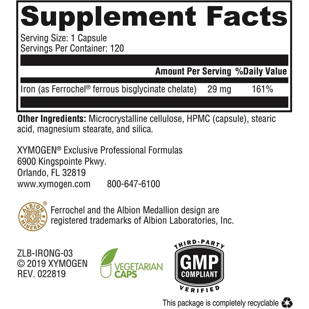 Iron Glycinate 120 Capsules