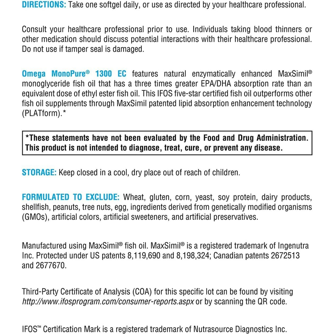Omega MonoPure® 1300 EC 60 Softgels