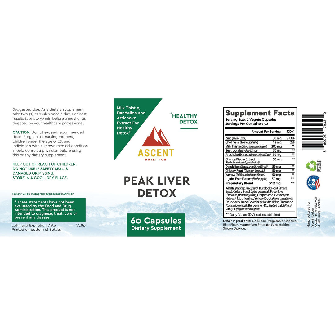 Ascent Nutrition Peak Liver Detox Supplement