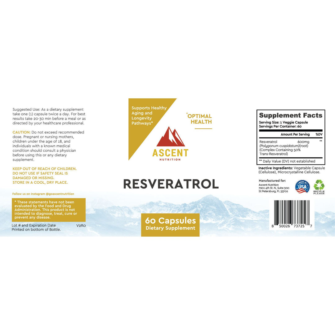 Ascent Nutrition Resveratrol Supplement