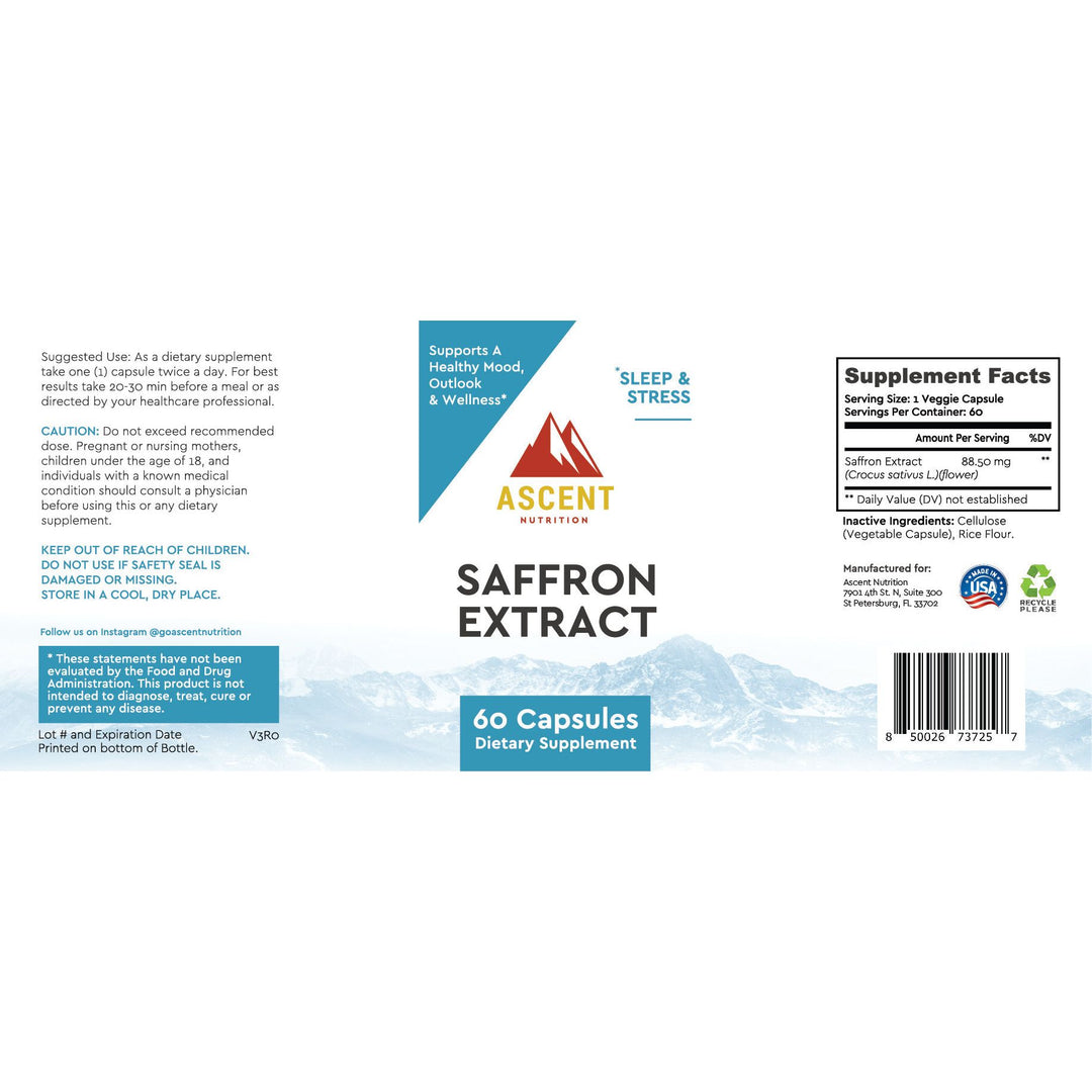 Ascent Nutrition Saffron Extract Supplement