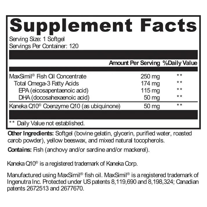 CoQmax™ Omega 50 mg 120 Softgels