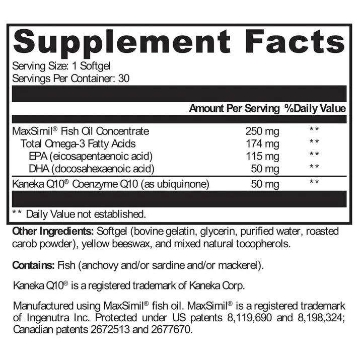 CoQmax™ Omega 50 mg 30 Softgels