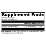 Load image into Gallery viewer, d3-5000-90-softgels supplement details. For any questions contact us at contact@goldenhealthquest.com
