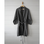 Load image into Gallery viewer, Hanging robe in charcoal linen [45949489316059, 45949489348827]
