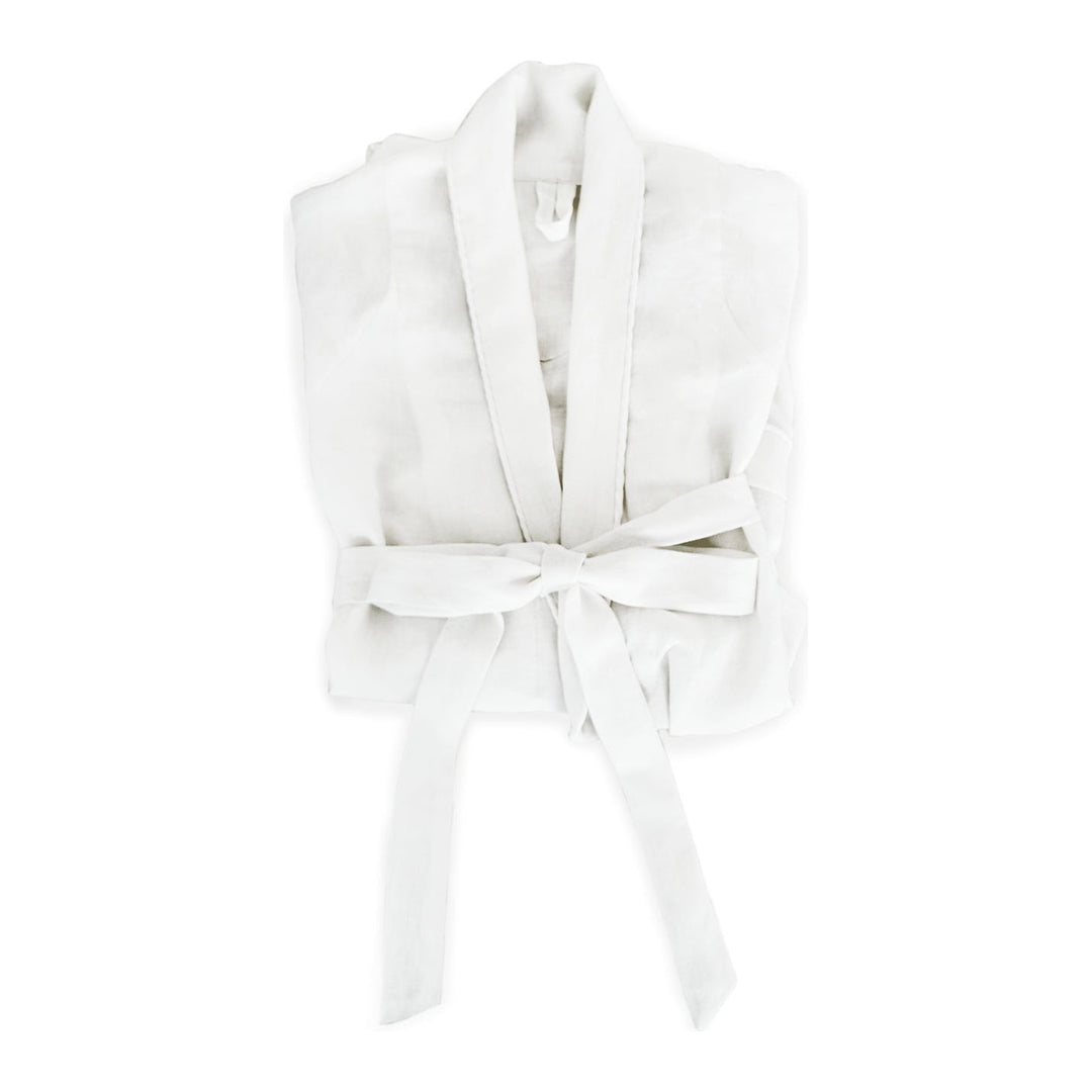 folded robe in white linen [45949468049627, 45949488038107]