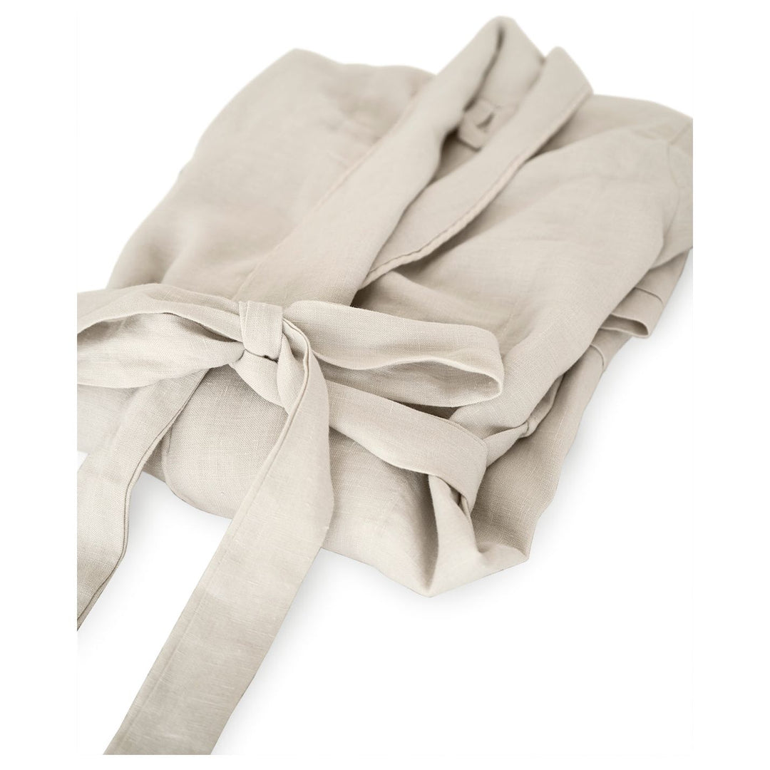 Folded robe in Oatmeal linen [45949480796379, 45949488070875]