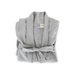 Load image into Gallery viewer, folded robe in dove grey linen [45949480829147, 45949488103643]
