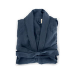 Load image into Gallery viewer, Folded robe in navy blue linen [45949488136411, 45949488169179]

