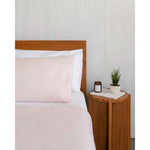 Load image into Gallery viewer, A bed with a pink linen duvet cover and pillowcase. [32783545696336, 32783545303120]
