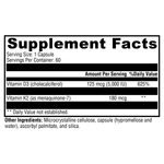Load image into Gallery viewer, k2-d3-max-60-capsules supplement details. For any questions contact us at contact@goldenhealthquest.com
