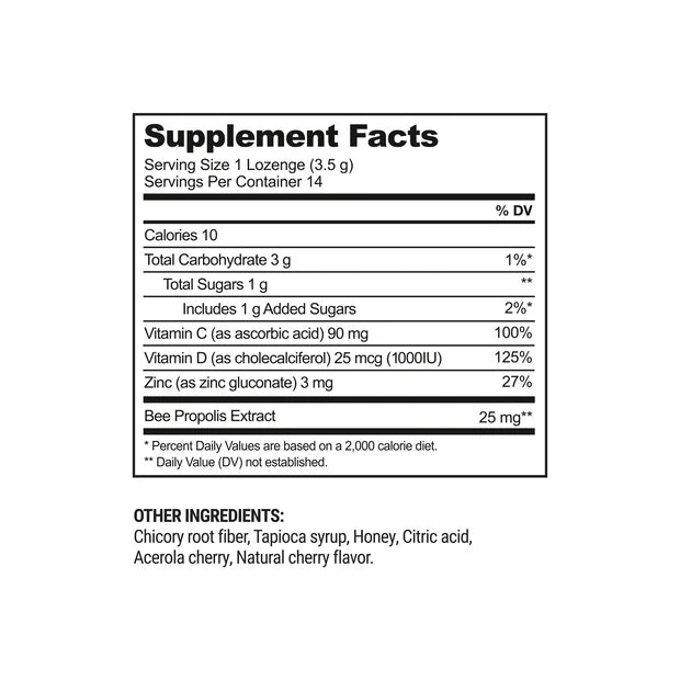 Propolis + VItamin C Lozenges Cherry 14 Lozenges