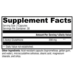 Load image into Gallery viewer, s-acetyl-glutathione-60-capsules supplement details. For any questions contact us at contact@goldenhealthquest.com
