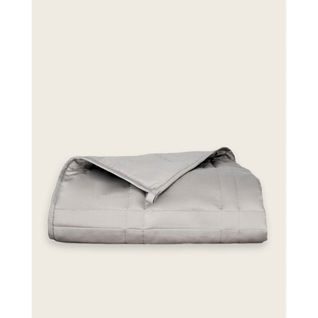 A folded silver sage blanket on a plain background. [42952280801499, 43631556591835, 43631556952283, 43631557968091,45574417842395, 45574417973467, 45574418039003, 45574418104539]