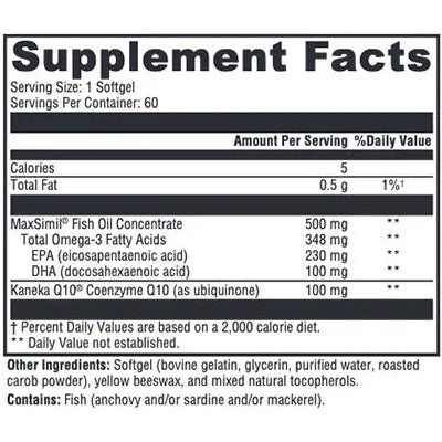 CoQmax™ Omega 100 mg 60 Softgels