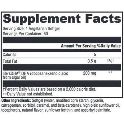 DHA from Algae 60 Softgels