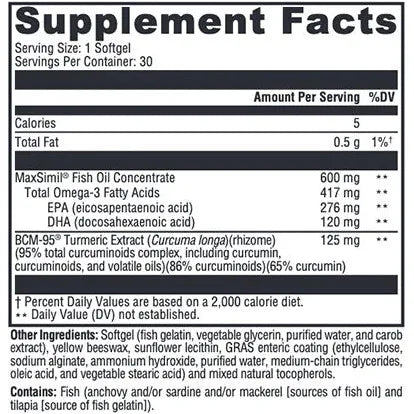 Omega MonoPure® Curcumin EC 30 Softgels